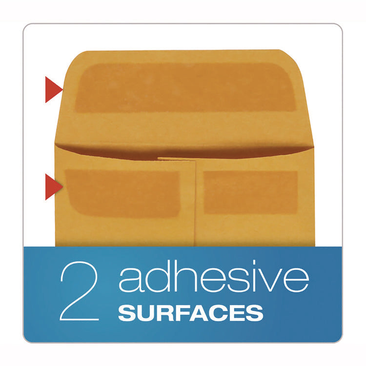 Redi-Seal Coin and Small Parts Envelope, #5, Square Flap, Redi-Seal Adhesive Closure, 3.13 x 5.25, Brown Kraft, 500/Box