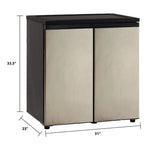 5.5 CF Side by Side Refrigerator/Freezer, Black/Platinum