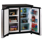 5.5 CF Side by Side Refrigerator/Freezer, Black/Platinum