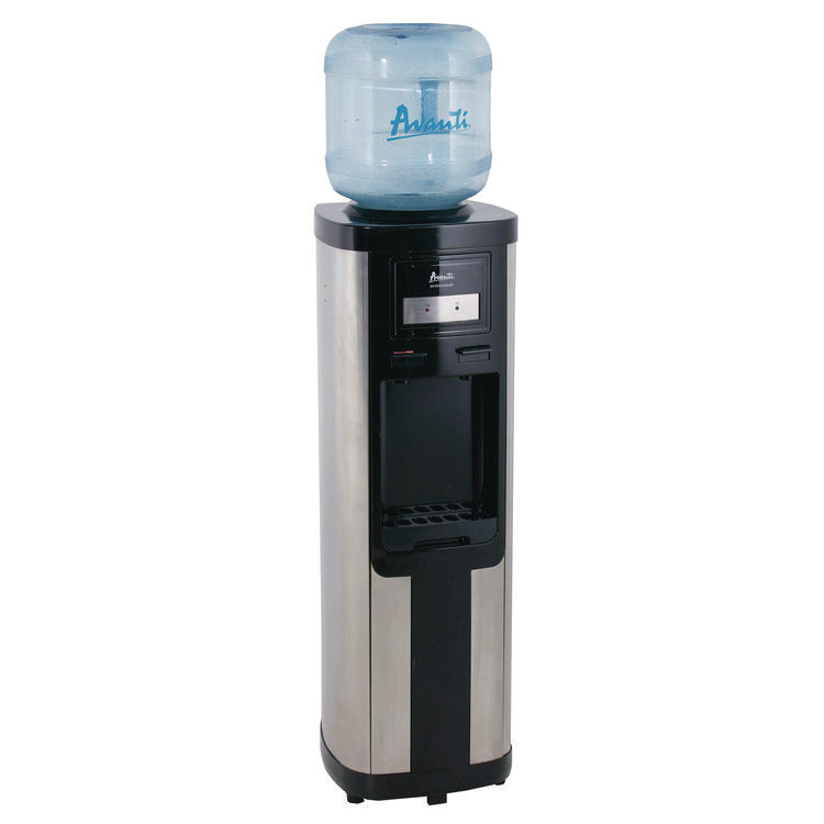 Hot and Cold Water Dispenser, 3 gal to 5 gal, 12.25 x 13 x 38.75, Stainless Steel