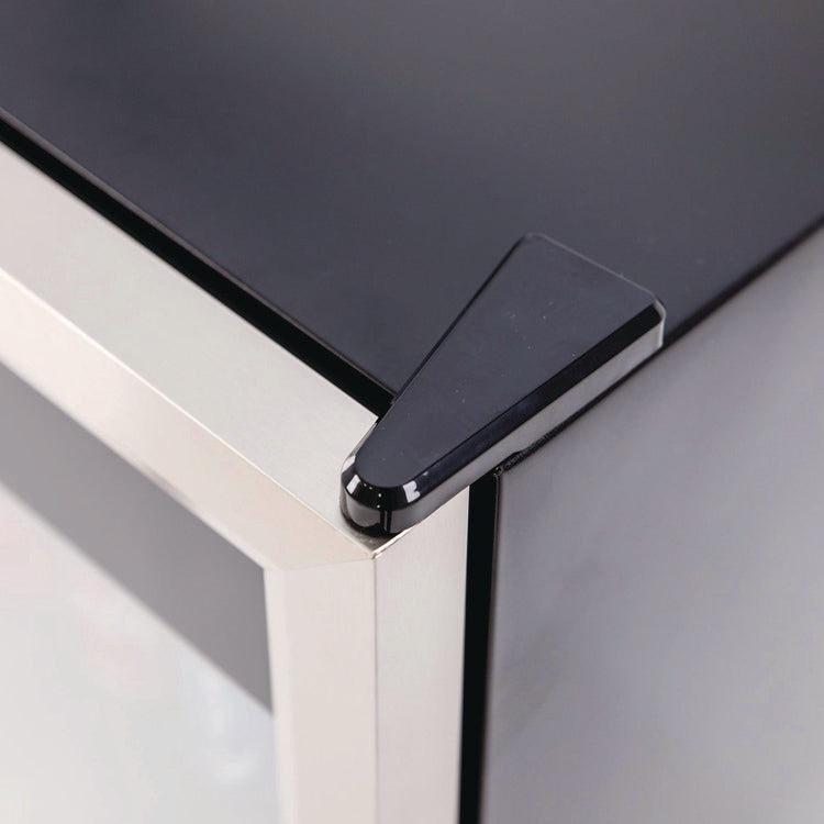 3 Cu. Ft. Refrigerator/beverage Cooler, 18.75 X 19.5 X 33.75, Black/stainless Steel Framed Glass Door