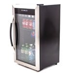 3 Cu. Ft. Refrigerator/beverage Cooler, 18.75 X 19.5 X 33.75, Black/stainless Steel Framed Glass Door