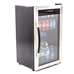 3 Cu. Ft. Refrigerator/beverage Cooler, 18.75 X 19.5 X 33.75, Black/stainless Steel Framed Glass Door