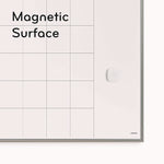Magnetic Dry Erase Board, Monthly Planning/Scheduling Calendar, 20" x 16", White Surface, Satin Aluminum Frame