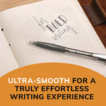 GLIDE Ballpoint Pen, Retractable, Medium 1 mm, Black Ink, Smoke/Black Barrel, Dozen