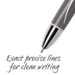 Glide Exact Ballpoint Pen, Retractable, Fine 0.7 Mm, Black Ink, Black Barrel, Dozen