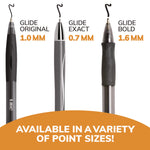 Glide Bold Ballpoint Pen, Retractable, Bold 1.6 Mm, Black Ink, Translucent Black Barrel, 4/pack