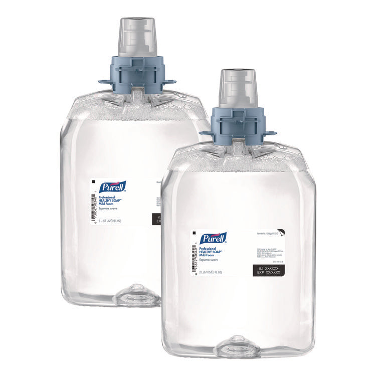 Professional HEALTHY SOAP Mild Foam, Refill for PURELL FMX-20 Manual Soap Dispenser, Fragrance-Free, 2,000 mL, 2/Carton