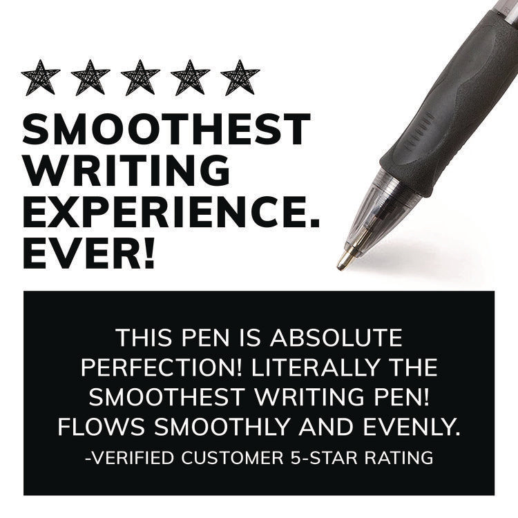 Glide Bold Ballpoint Pen, Retractable, Bold 1.6 Mm, Black Ink, Translucent Black Barrel, 4/pack