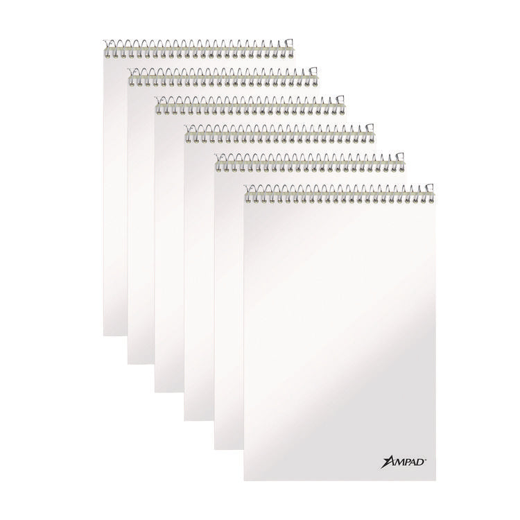 Steno Pads, Gregg Rule, Green Cover, 80 Green-Tint 6 X 9 Sheets, 6/pack