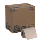 Pacific Blue Basic Nonperforated Paper Towels, 1-Ply, 7.88 x 350 ft, Brown, 12 Rolls/Carton