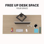 Platinum Series Dual Stacking Arm For 27" Monitors, 360 Deg Rotation, 180 Deg Tilt, 360 Deg Pan, Black, Supports 22 Lb