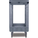 Two-Shelf Utility Cart, Plastic, 2 Shelves, 500 lb Capacity, 17.25" x 40" x 33.5", Gray