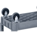 Two-Shelf Utility Cart, Plastic, 2 Shelves, 500 lb Capacity, 17.25" x 40" x 33.5", Gray