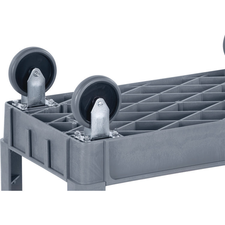 Two-Shelf Utility Cart, Plastic, 2 Shelves, 500 lb Capacity, 17.25" x 40" x 33.5", Gray