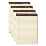 Gold Fibre Writing Pads, Narrow Rule, 50 Canary-Yellow 5 X 8 Sheets, 4/pack