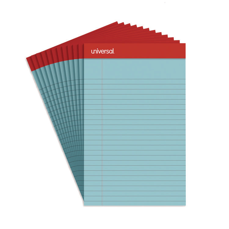 Colored Perforated Ruled Writing Pads, Narrow Rule, 50 Blue 5 X 8 Sheets, Dozen