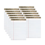 Second Nature Recycled Ruled Pads, Wide/legal Rule, 50 White 8.5 X 11.75 Sheets, Dozen