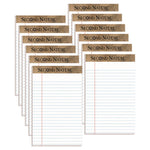 Second Nature Recycled Ruled Pads, Narrow Rule, 50 White 5 X 8 Sheets, Dozen