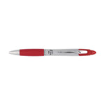 Z-Grip MAX Ballpoint Pen, Retractable, Medium 1 mm, Red Ink, Silver/Red Barrel, 12/Pack