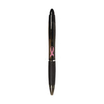 Z-Grip MAX Breast Cancer Awareness Ballpoint Pen, Retractable, Bold 1.2 mm, Black Ink, Silver/Black Barrel, 24/Pack