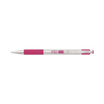 F-301 Breast Cancer Awareness Ballpoint Pen, Retractable, Fine 0.7 mm, Black Ink, Stainless Steel/Pink Barrel