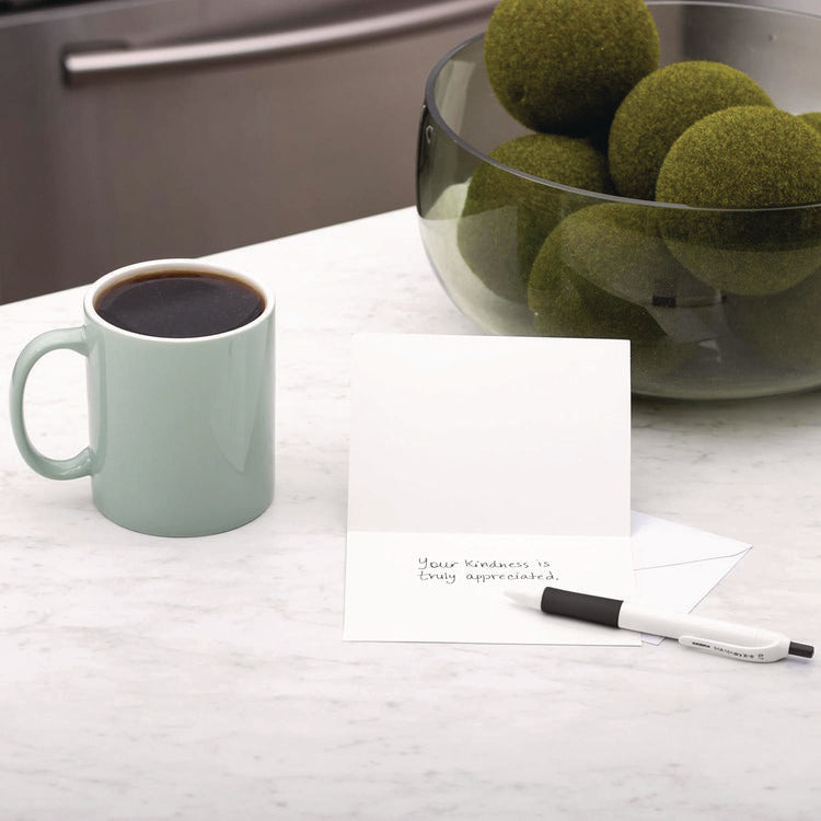 Sarasa Dry X1+ Gel Pen, Retractable, Medium 0.7 mm, Black Ink, White/Black Barrel, 12/Pack