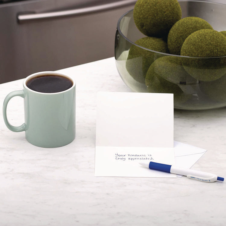 Sarasa Dry X1+ Gel Pen, Retractable, Medium 0.7 mm, Blue Ink, White/Blue Barrel, 12/Pack