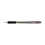Jimnie Gel Pen, Stick, Medium 0.7 mm, Black Ink, Clear/Black Barrel, 12/Pack