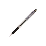 Jimnie Gel Pen, Stick, Medium 0.7 mm, Black Ink, Clear/Black Barrel, 12/Pack
