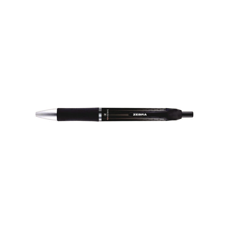 Sarasa Dry Gel X1 Gel Pen, Retractable, Medium 0.7 mm, Black Ink, Black Barrel, 12/Pack