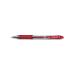 Sarasa Dry Gel X20 Gel Pen, Retractable, Bold 1 mm, Red Ink, Clear/Red Barrel, Dozen