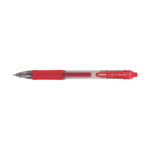 Sarasa Dry Gel X20 Gel Pen, Retractable, Fine 0.5 mm, Red Ink, Clear/Red Barrel, 12/Pack