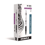 M-301 Mechanical Pencil, 0.5 mm, HB (#2), Black Lead, Silver/Black Barrel, Dozen