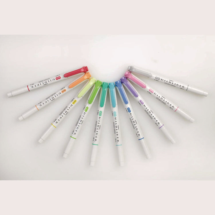 Mildliner Double Ended Highlighter, Assorted Ink Colors, Bold-Chisel/fine-Bullet Tips, Assorted Barrel Colors, 10/set
