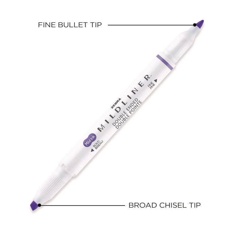 Mildliner Double Ended Highlighter, Assorted Ink Colors, Bold-Chisel/Fine-Bullet Tips, Assorted Barrel Colors, 15/Pack