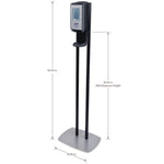 Cs8 Hand Sanitizer Floor Stand With Dispenser, 1,200 Ml, 13.5 X 5 X 28.5, Graphite
