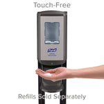 Cs8 Hand Sanitizer Floor Stand With Dispenser, 1,200 Ml, 13.5 X 5 X 28.5, Graphite