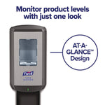 Cs8 Hand Sanitizer Floor Stand With Dispenser, 1,200 Ml, 13.5 X 5 X 28.5, Graphite