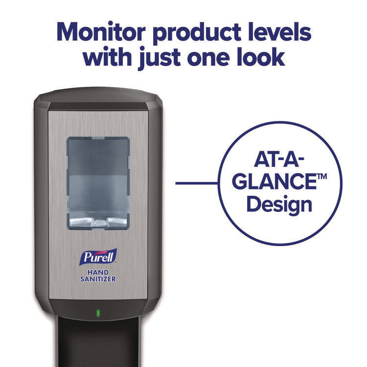 Cs8 Hand Sanitizer Floor Stand With Dispenser, 1,200 Ml, 13.5 X 5 X 28.5, Graphite