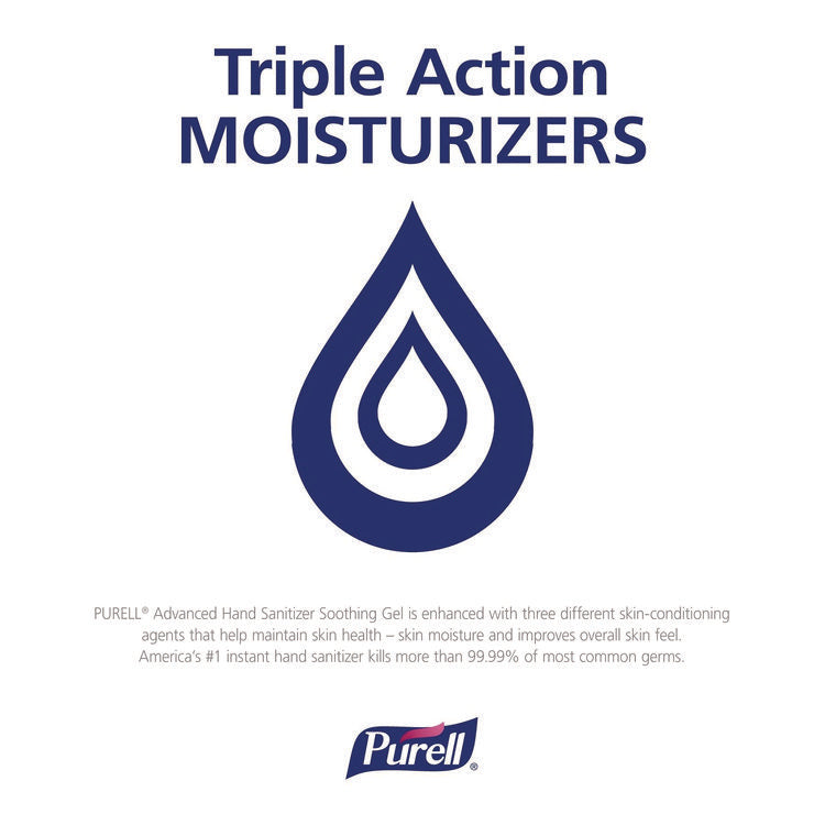 Advanced Hand Sanitizer Soothing Gel, Fresh Scent, 12 oz Pump Bottle