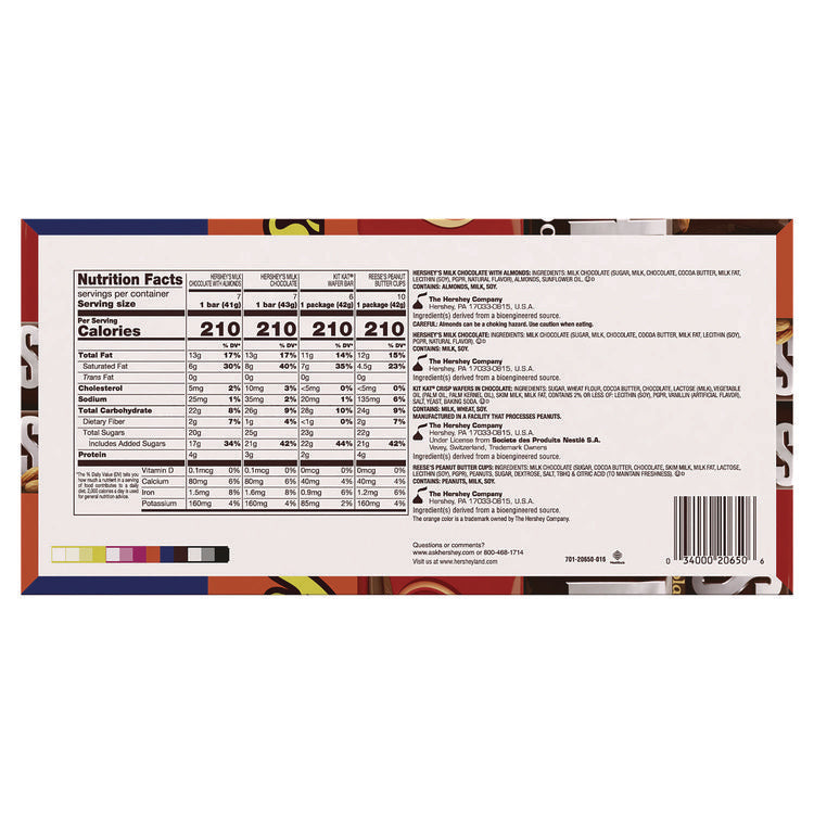 Full Size Chocolate Candy Bar Variety Pack, Assorted, 1.5 oz Bars, 30 Bars