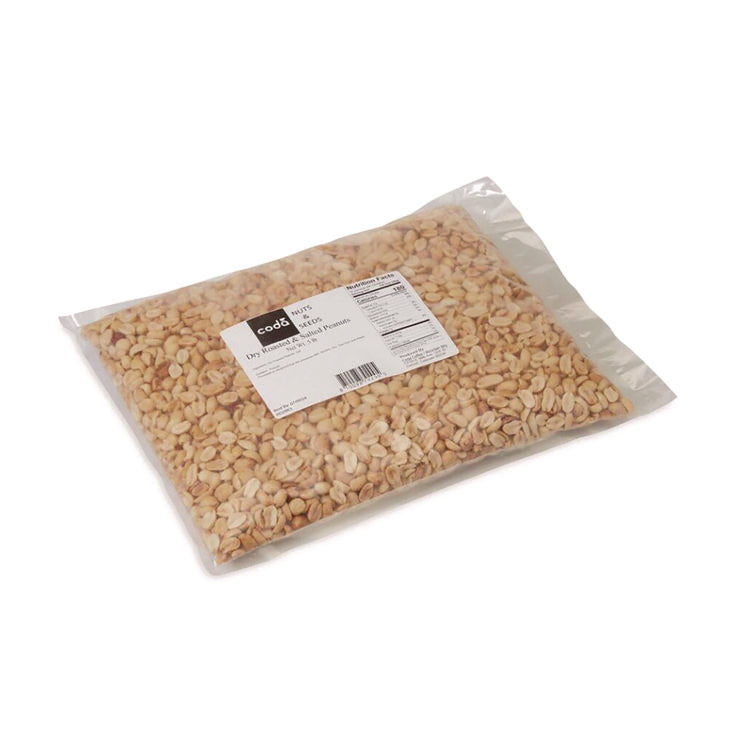 Dry Roasted and Salted Peanuts, Unshelled, 80 oz Bag, 4/Carton