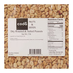 Dry Roasted and Salted Peanuts, Unshelled, 80 oz Bag, 4/Carton