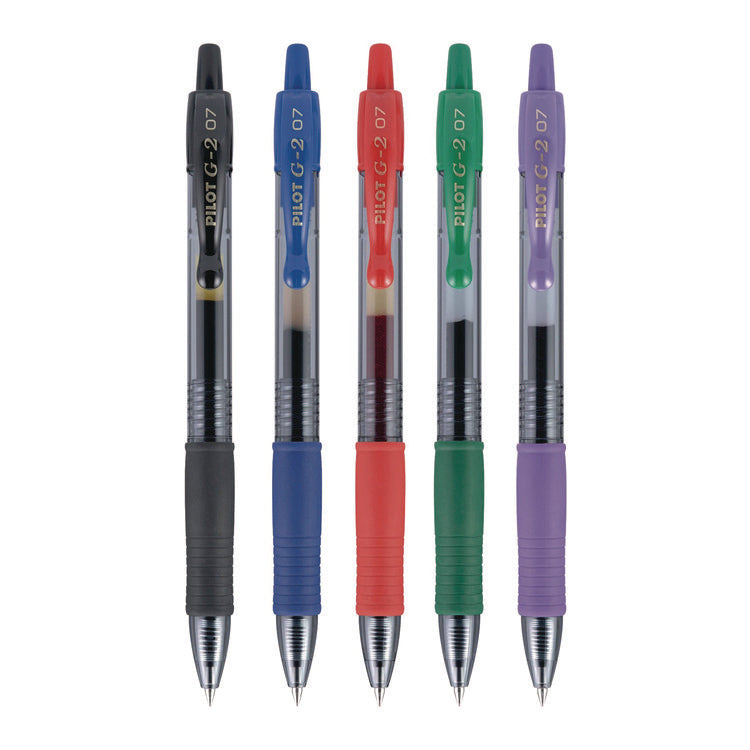 G2 Premium Gel Pen, Retractable, Fine 0.7 mm, Assorted Ink and Barrel Colors, 5/Pack