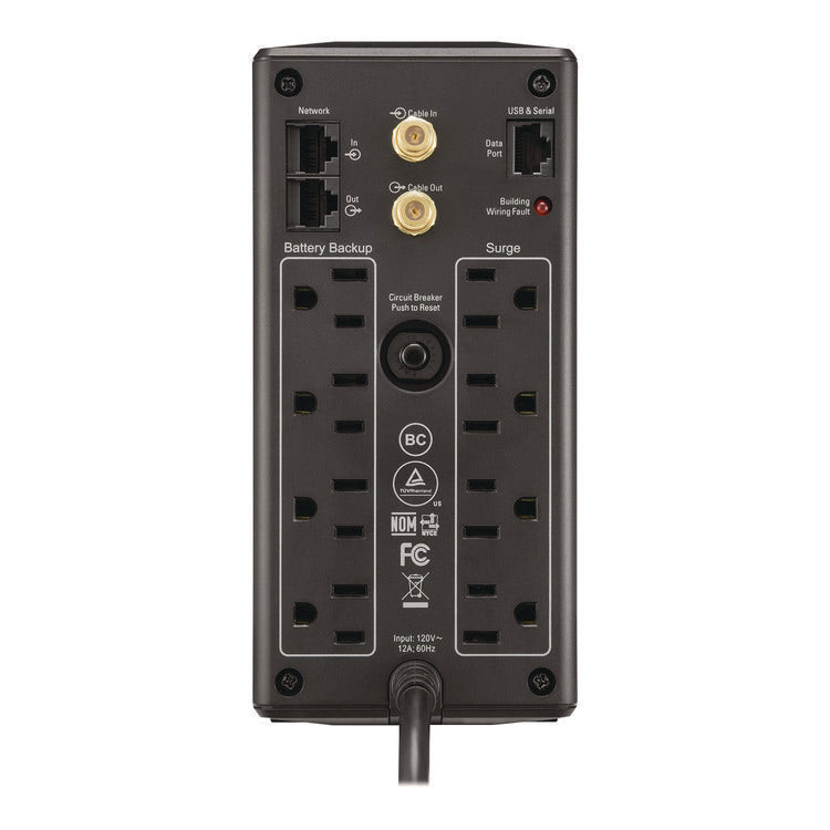 Back-UPS Pro Compact Tower LCD Battery Backup and Surge Protector with USB, 1,000 VA, 8 Outlets, 1,103 J