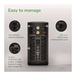 Back-UPS Pro Compact Tower LCD Battery Backup and Surge Protector with USB, 1,000 VA, 8 Outlets, 1,103 J