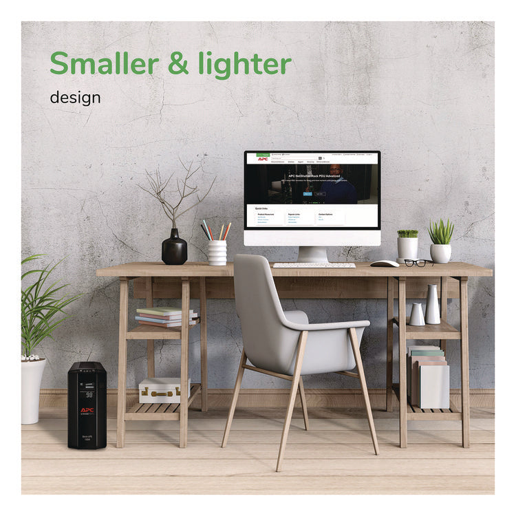 Back-UPS Pro Compact Tower LCD Battery Backup and Surge Protector with USB, 1,000 VA, 8 Outlets, 1,103 J