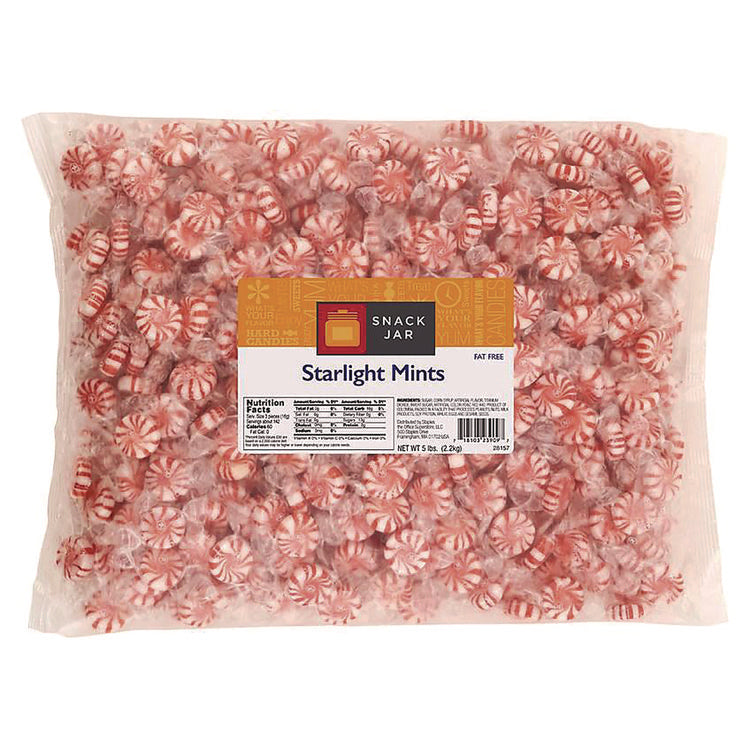 Starlight Mints, Individually Wrapped, 5 lb Bag, Approximately 425 Pieces/Bag