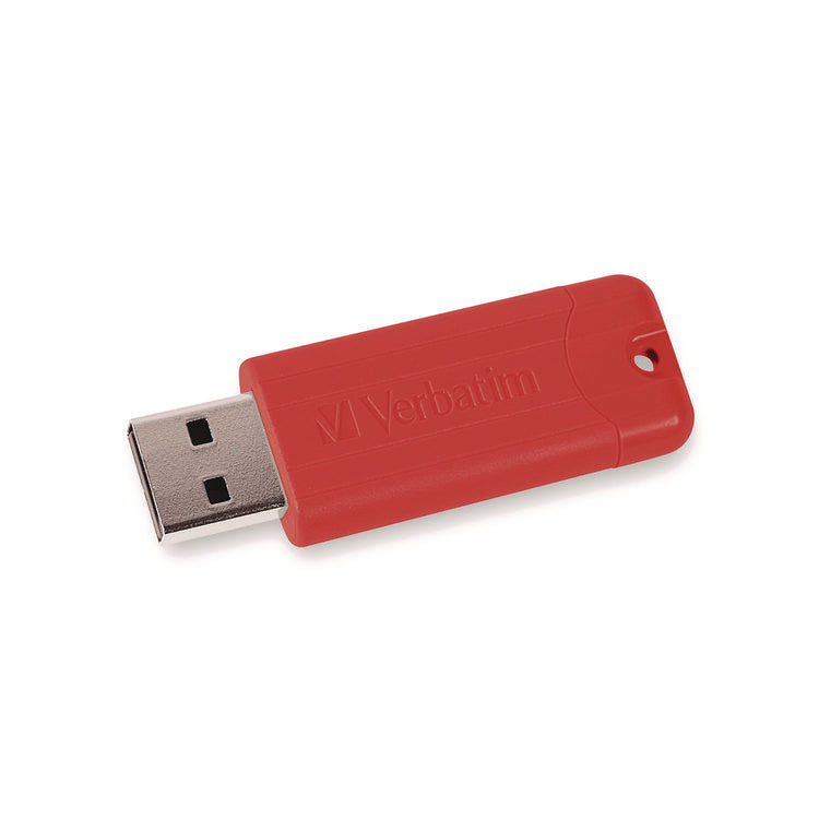 PinStripe USB 3.2 Flash Drive, 32 GB, Blue/Red, 2/Pack